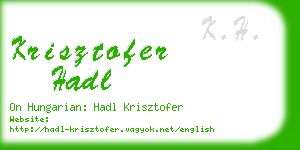krisztofer hadl business card